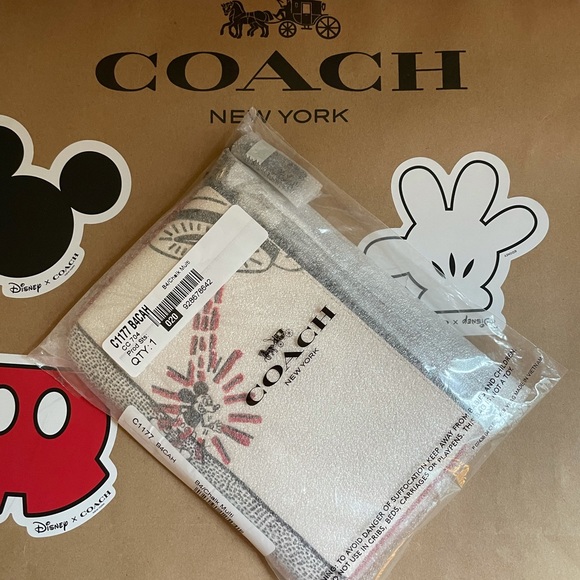 NWT Coach Mickey Mouse x Keith Haring Small Wristlet - Picture 8 of 8